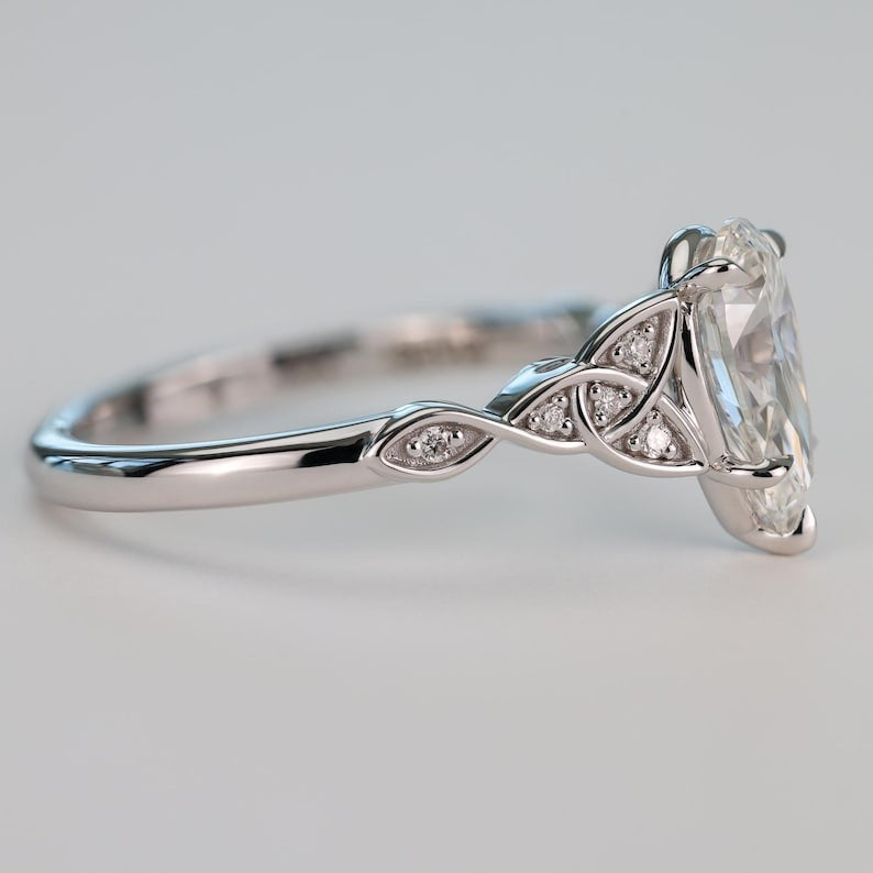 Celtic Pear Diamond Engagement Ring