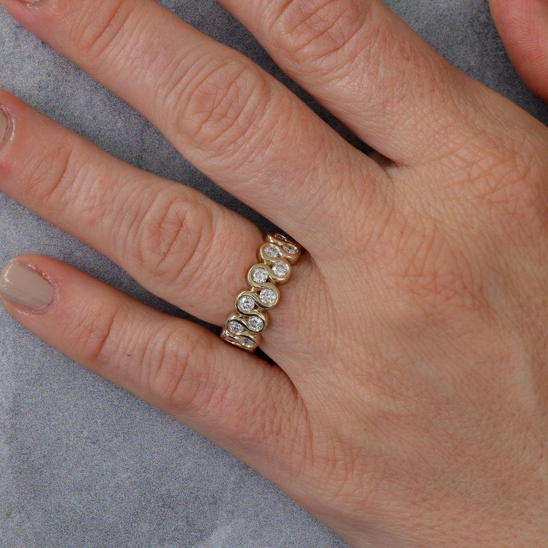 Double Row Bezel Set Eternity Ring