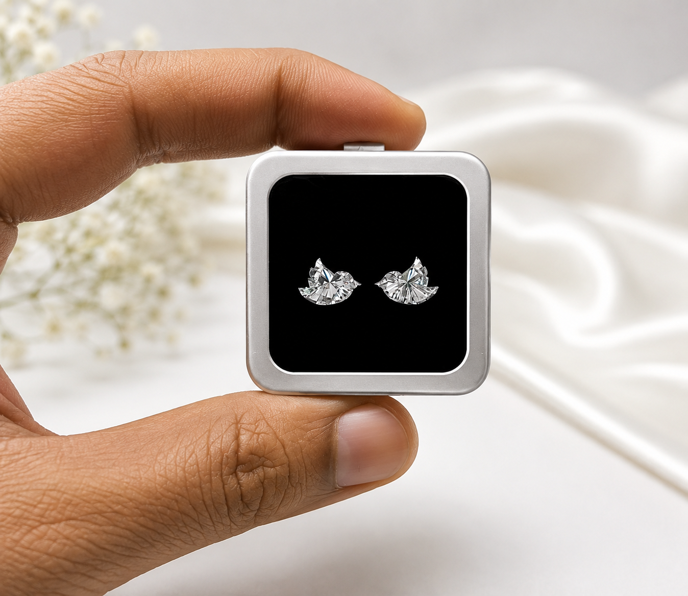 Sparrow-shaped Lab Grown Diamond, Bird Shape Lab Created Diamond, 1.00 to 5.00 Carat Loose Diamond For Ring Pendant Earrings, Gift For Bird Lover