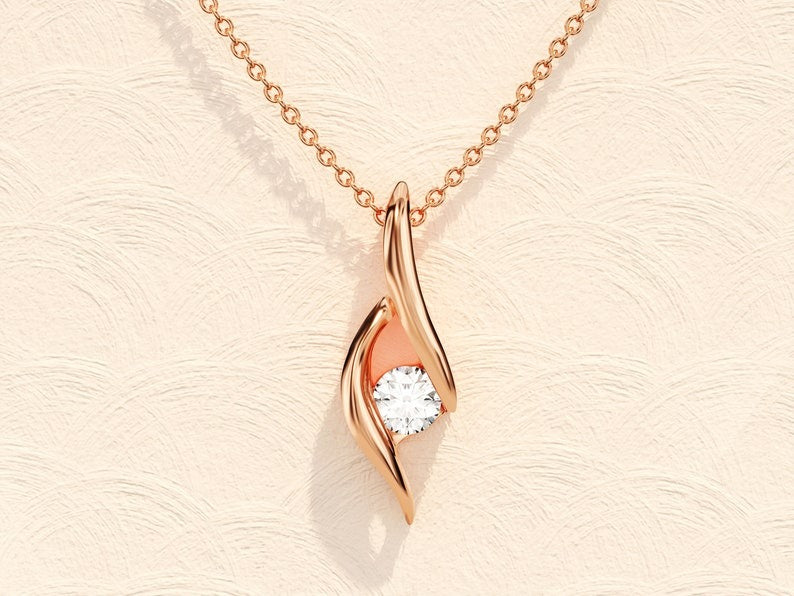 Solitaire Simulated Diamond Necklace