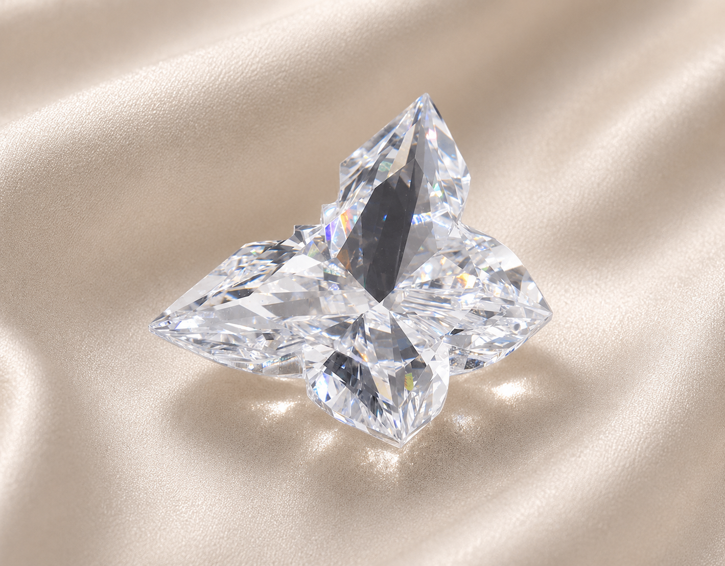 DEF VS-VVS 2.00 PAIR LAB GROWN DIAMONDS. BEAUTIFUL BUTTERFLY CUTS