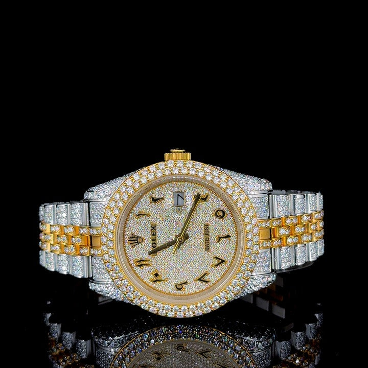 luxury Iced out Hip Hop VVS Moissanite Diamond Buss Down Luxury Custom Watch