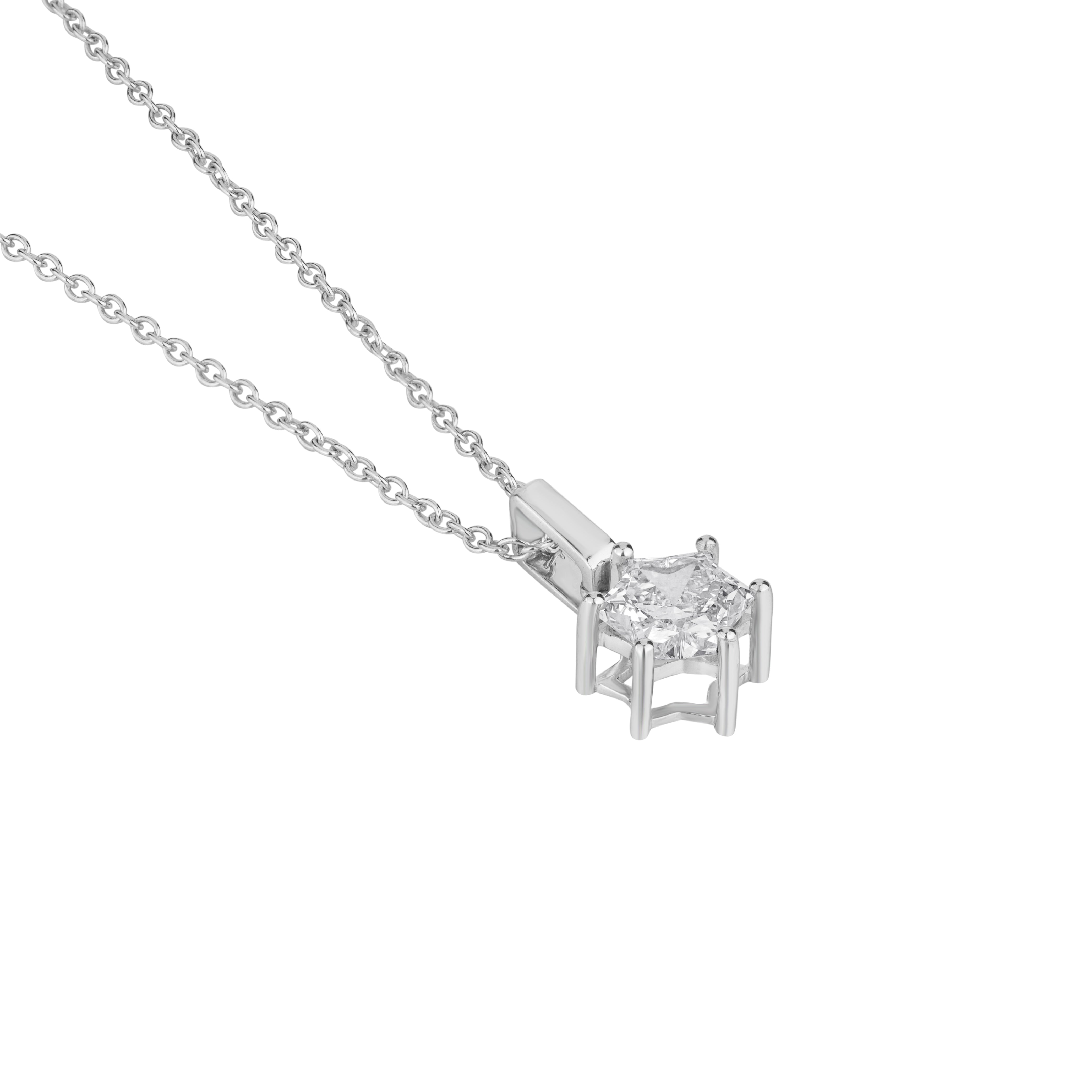 STAR Cut Lab Grown Diamond Necklace and Earrings Set: Floral Bridal Jewelry