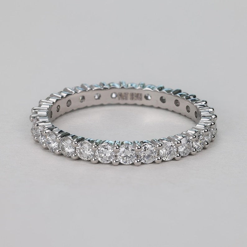 Shared Prong Low Profile Diamond Eternity Ring