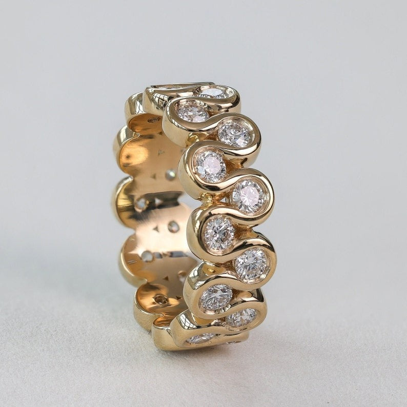 Double Row Bezel Set Eternity Ring