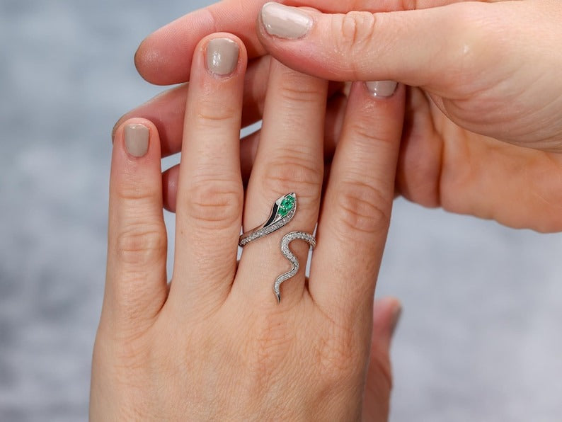 Diamond Snake Ring