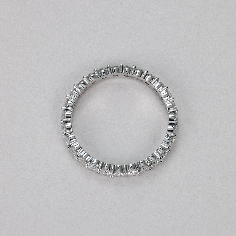 Shared Prong Low Profile Diamond Eternity Ring