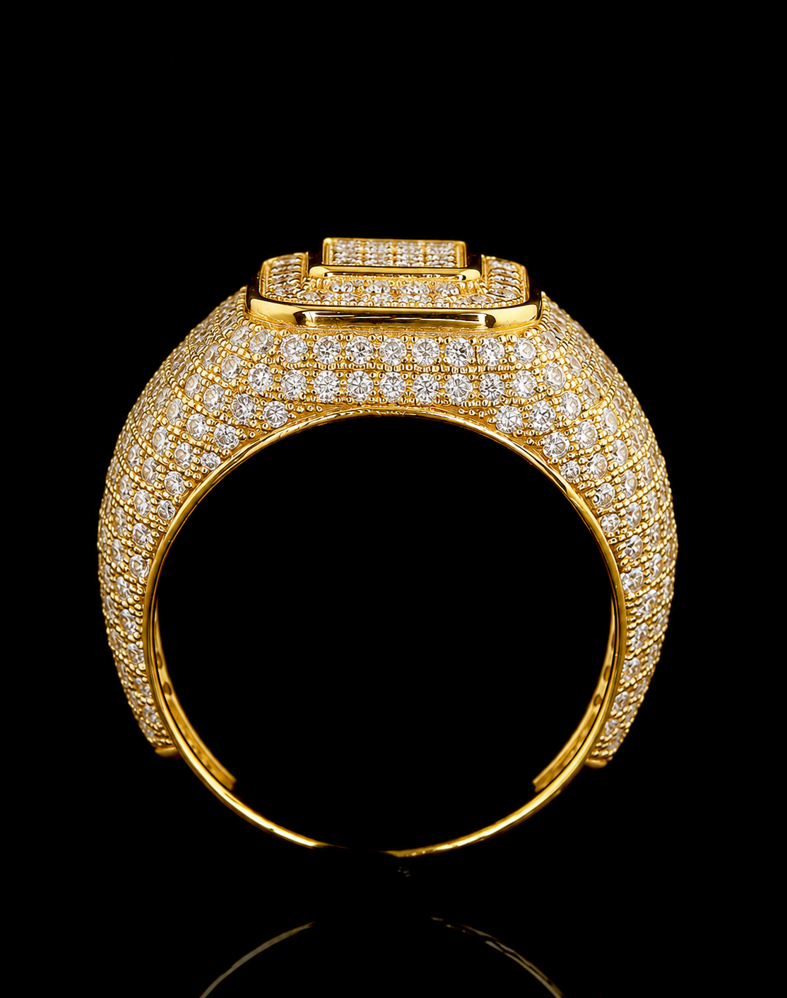 Men's 14K Gold Lab Grown Diamond Wedding Band, Minimalist Engagement Ring
