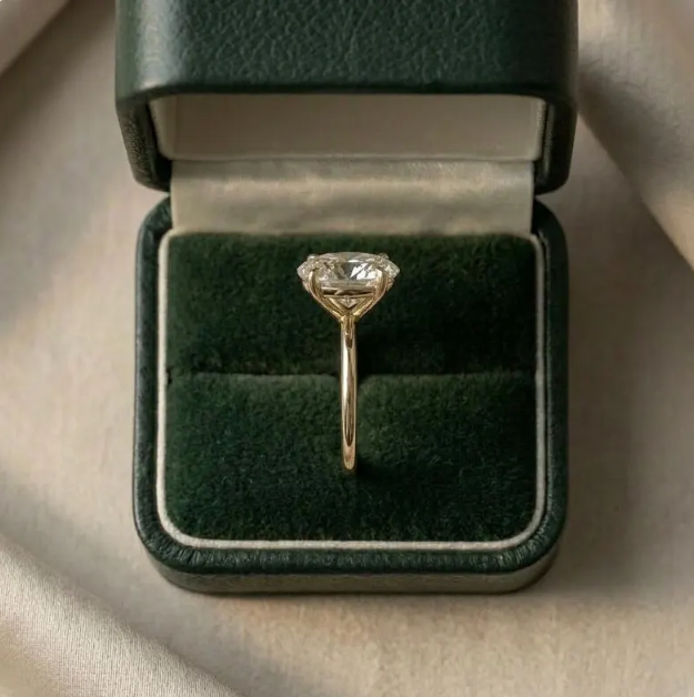 2 Carat E VVS2 IGI Certified Oval Cut Lab Grown Diamond Ring, Solitaire Engagement Ring, Gold Oval Diamond Ring, Minimalist Proposal Ring