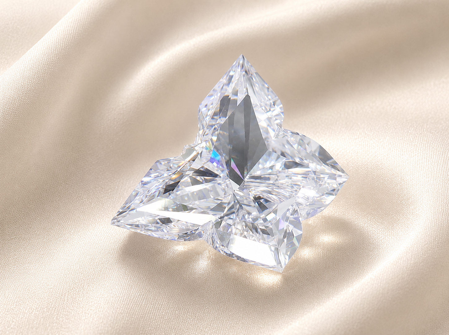DEF VS-VVS 2.00 PAIR LAB GROWN DIAMONDS. BEAUTIFUL BUTTERFLY CUTS