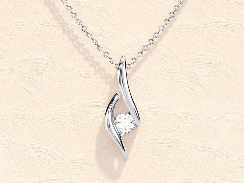 Solitaire Simulated Diamond Necklace