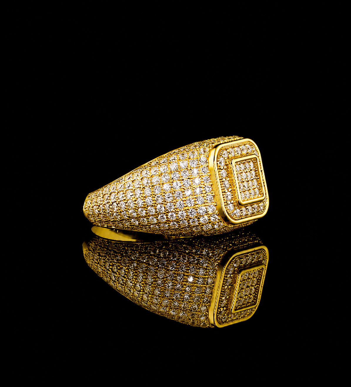 Men's 14K Gold Lab Grown Diamond Wedding Band, Minimalist Engagement Ring