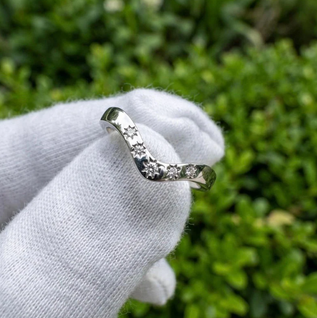 3 CT Oval Cut E VVS2/VS1 Lab Grown Diamond Bridal Set IGI Certified | Pear Side Stone Engagement Ring Set | Unique Two Ring Set