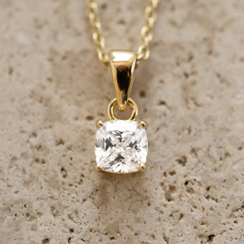 Cushion Diamond Necklace