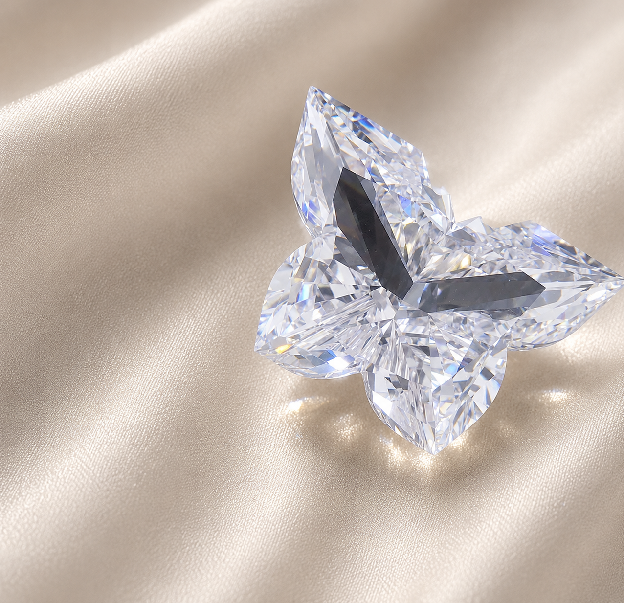 DEF VS-VVS 2.00 PAIR LAB GROWN DIAMONDS. BEAUTIFUL BUTTERFLY CUTS