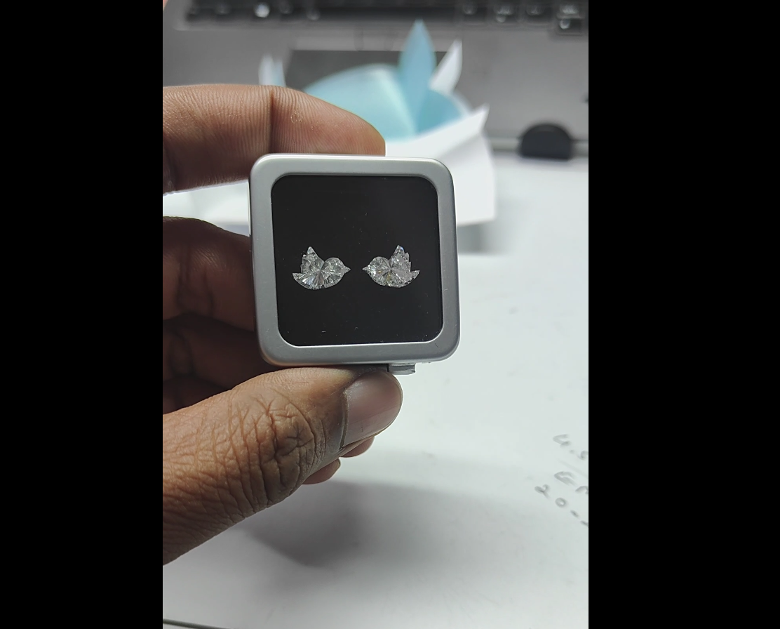 Sparrow-shaped Lab Grown Diamond, Bird Shape Lab Created Diamond, 1.00 to 5.00 Carat Loose Diamond For Ring Pendant Earrings, Gift For Bird Lover
