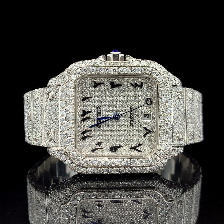 Fully Automatic Hip Hop Buss Down Watch Two Tone(Yellow)