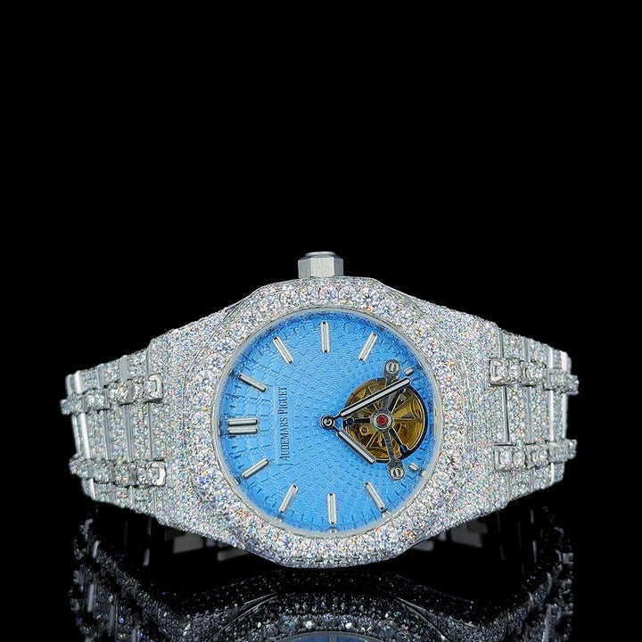 White Moissanite Automatic Wrist Watch