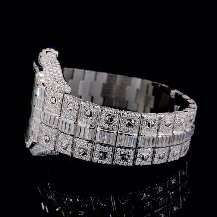 Fancy Custom Made Skeleton Square Dial Watch