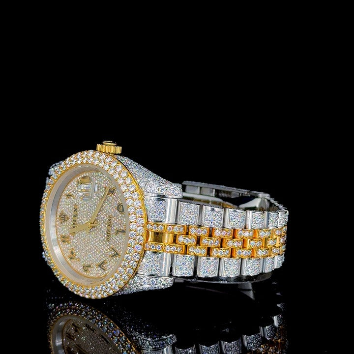 luxury Iced out Hip Hop VVS Moissanite Diamond Buss Down Luxury Custom Watch