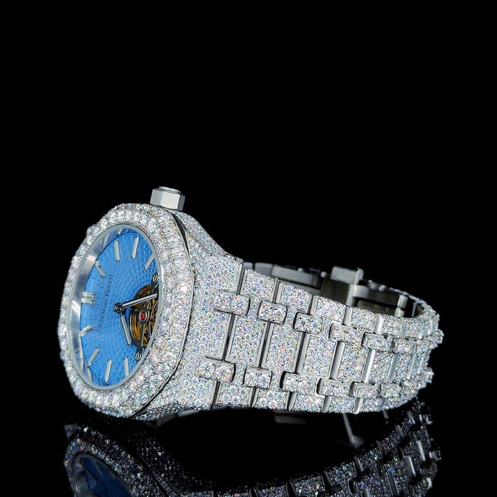 White Moissanite Automatic Wrist Watch