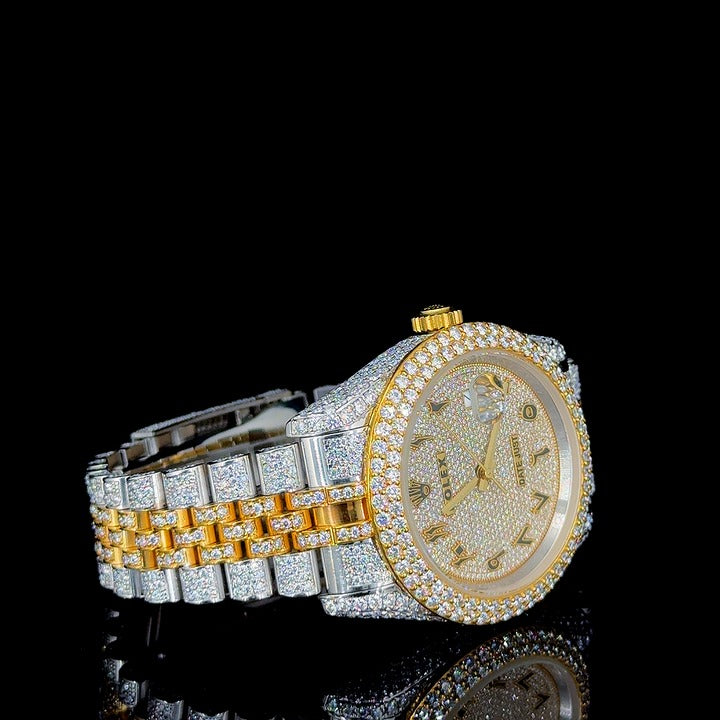 luxury Iced out Hip Hop VVS Moissanite Diamond Buss Down Luxury Custom Watch