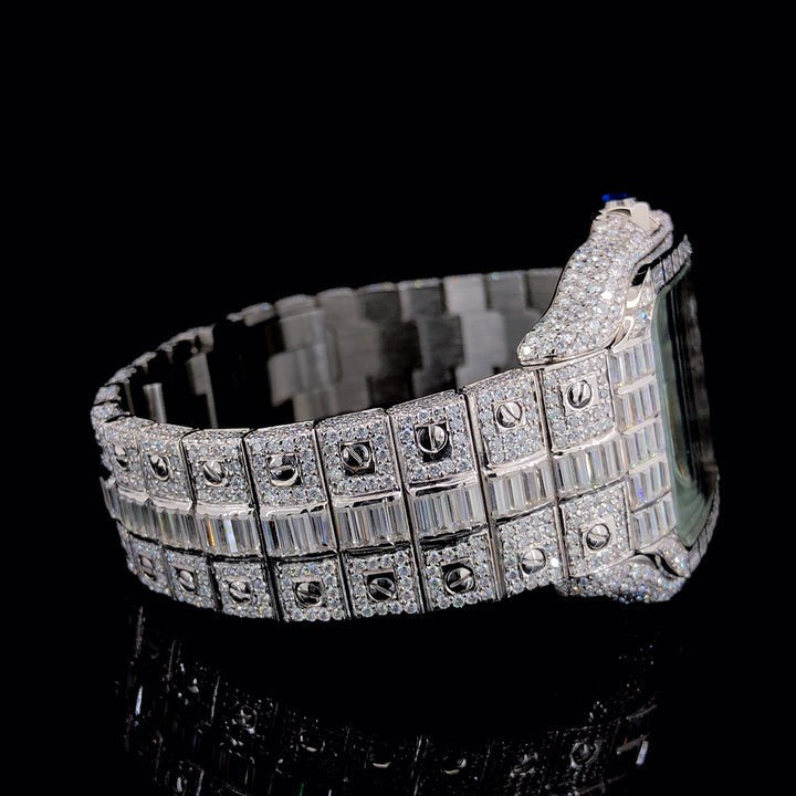 Fancy Custom Made Skeleton Square Dial Watch