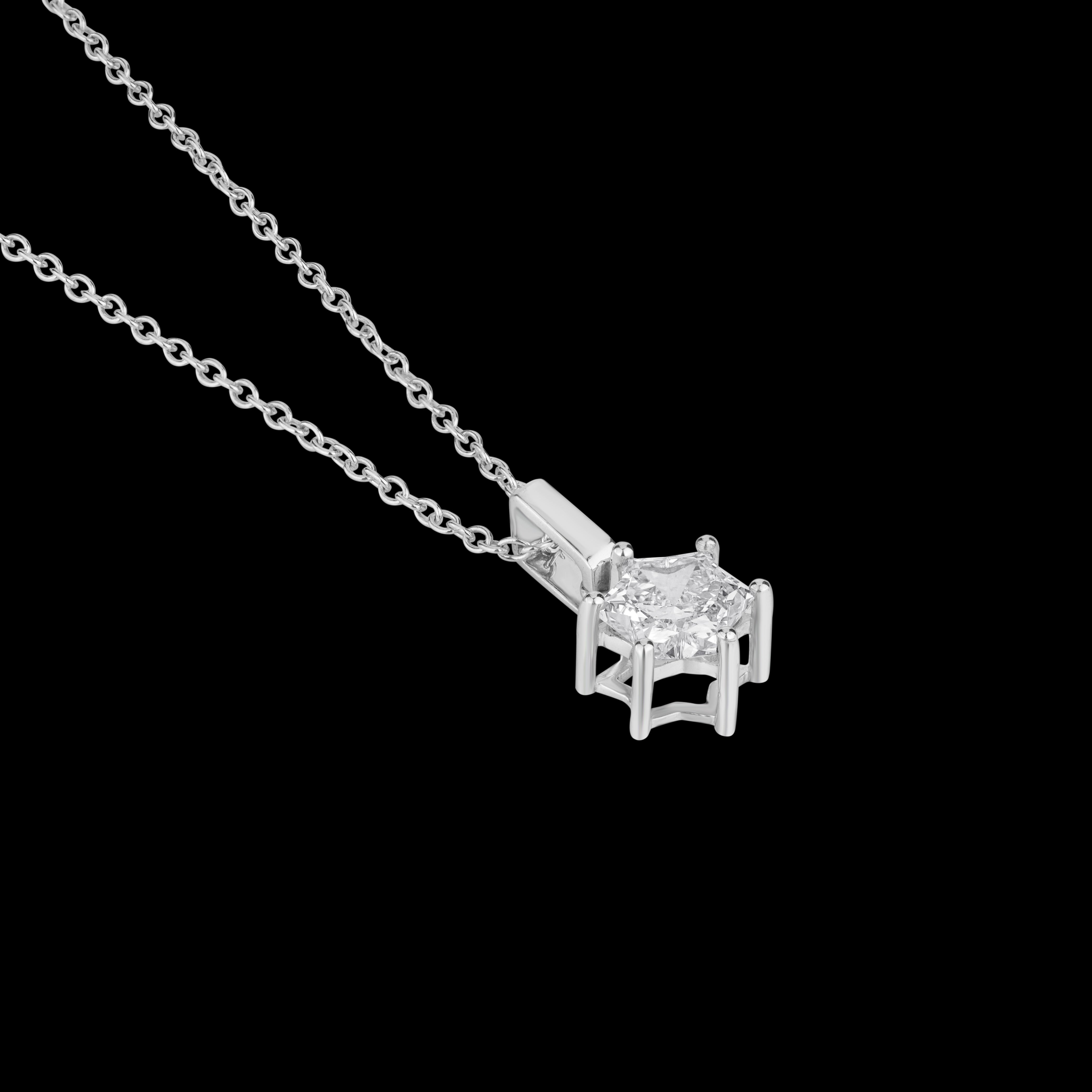 STAR Cut Lab Grown Diamond Necklace and Earrings Set: Floral Bridal Jewelry