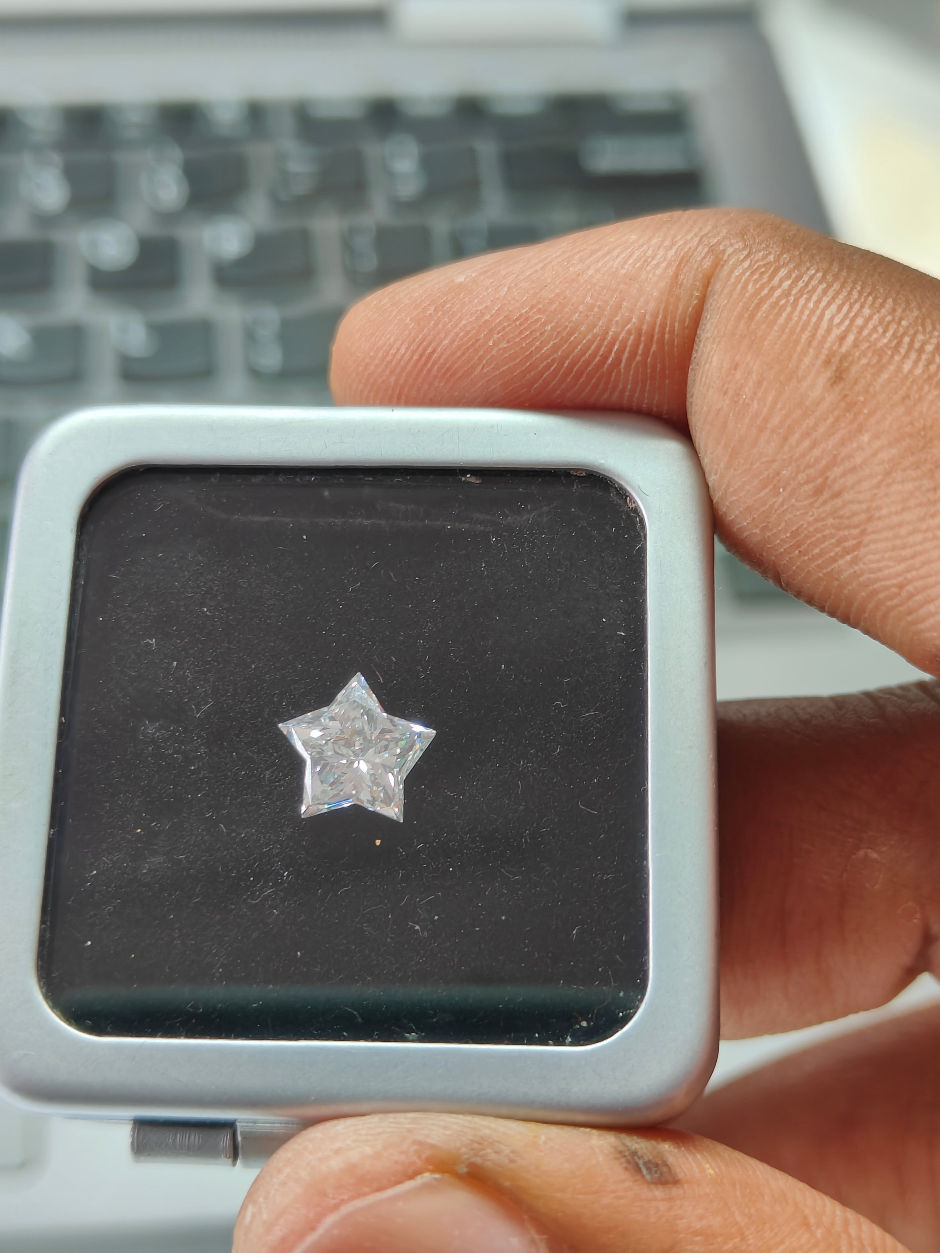Star Shape CVD Lab Grown Loose Diamond, Wholesale Fantasy Cut Colorless Diamond, Unique Custom Jewelry Stone Gift.