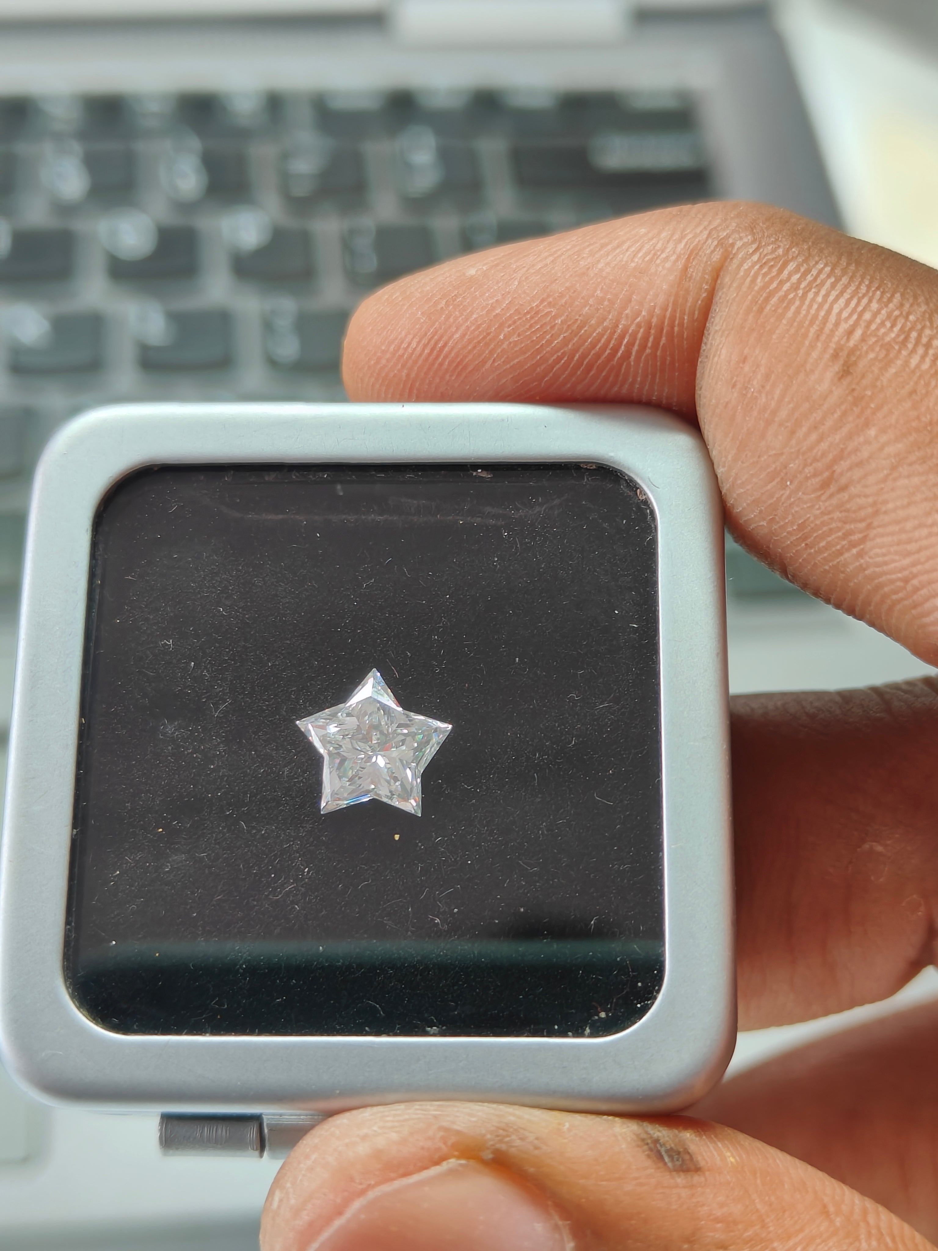 Star Shape CVD Lab Grown Loose Diamond, Wholesale Fantasy Cut Colorless Diamond, Unique Custom Jewelry Stone Gift.