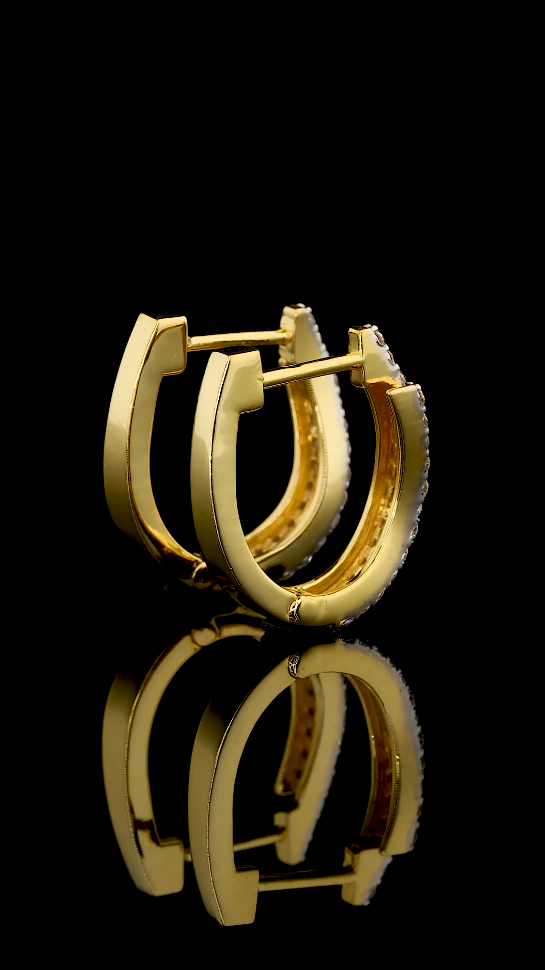 Lab-Grown Diamond Bali Hoop Earrings